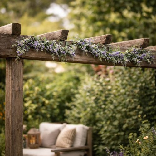 Artikel Kunststoff Flieder-Girlande 145cm Künstliche Dekoration Innenbereich