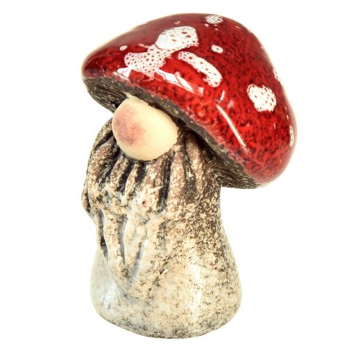 Artikel Märchenhafte Wichtel-Fliegenpilzfiguren im 6er-Set – Rot mit weißen Punkten, 7.5 cm – Zauberhafte Deko für Garten und Heim