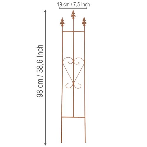 Artikel Metall Rankgitter Herzform 98 cm Rankhilfe für Kletterpflanzen Außenbereich