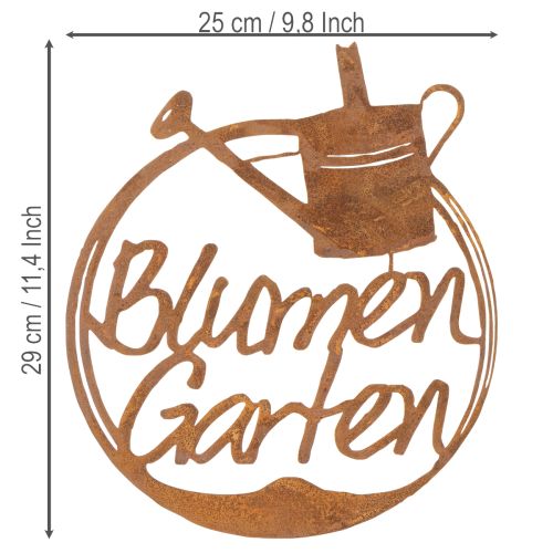 Gartendeko Rost, Schriftzug, Kräuter Blumen Rosen 29,5cm 3 St | Floristik21.de