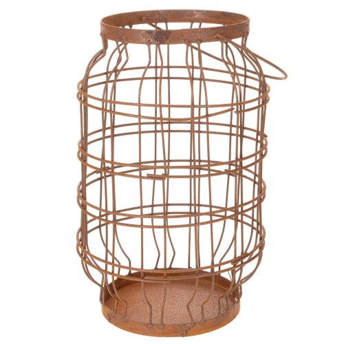 Gartenlaterne Metall Edelrost Henkel Vintage Ø19,5cm | Floristik21.de