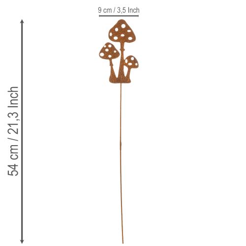 Gartenstecker Edelrost Fliegenpilz Deko Stecker 15cm 6St | Floristik21.de