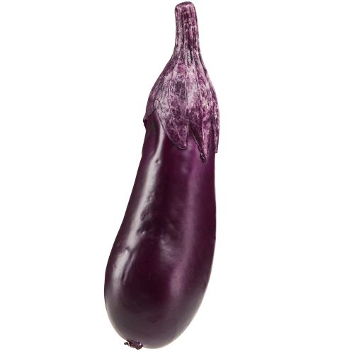Floristik21 Gemüse Deko Aubergine Lebensmittelattrappe 15cm