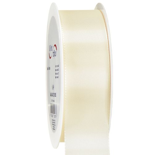 Geschenkband Dekoband Creme 40mm 50m für Floristen und Blumengeschäfte