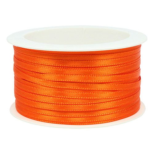 Artikel Satinband Geschenkband Dekoband Orange 3mm × 50m - Ideal für Floristen & Blumengeschäfte
