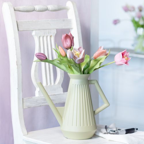 Floristik21 Gießkanne Olivgrün abnehmbare Brause Blumenkanne 42cm 9L
