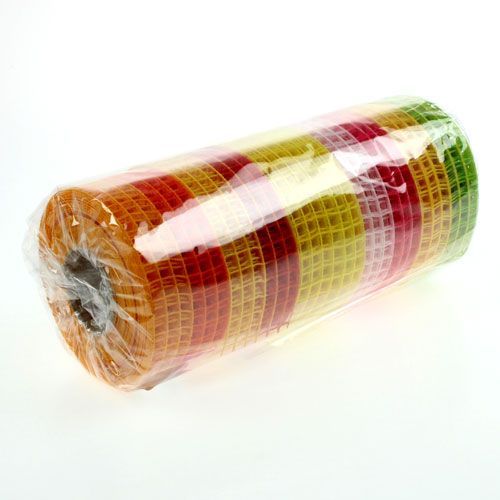 Floristik21 Gitterband 4,5cm x 10m zweifarbig 5 Rollen