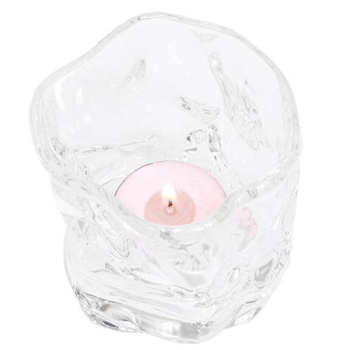 Artikel Deko Glas Teelicht kleine Kerzenhalter Ø8cm H7,5cm 2er Set Tischdeko