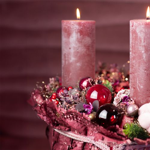 Artikel Glaskugeln Weihnachten Bordeaux Mix Ø3cm – Stilvolles Baumschmuck-Set für Festdeko, 22 Stück