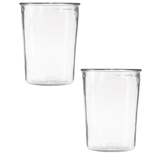 Artikel Glasvase Konisch Transparent Ø12cm H15,5cm - Vielseitig dekorierbar im Doppelpack
