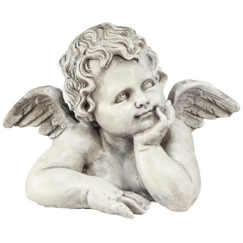 Floristik21 Grabschmuck Engel Büste Grabdeko Polyresin 16×10×11,5cm 2St