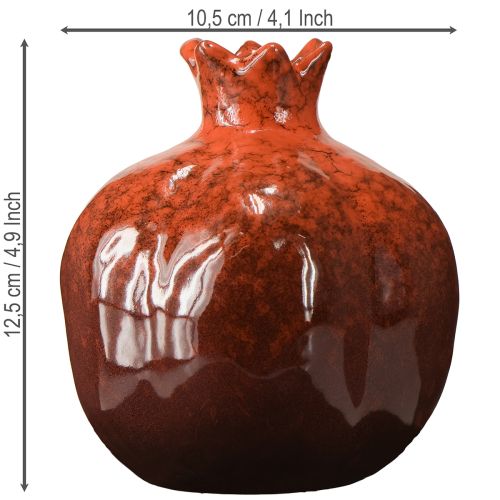 Keramik Granatapfel Vase Rot