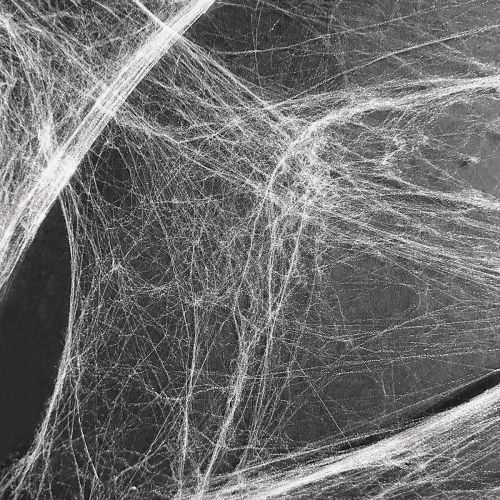 Hochwertiges künstliches Spinnennetz für Halloween-Deko 70x100cm – Authentische Spinnweben 150g