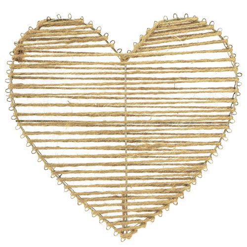 Floristik21 Herz Jute Natur Für Trockenblumen 35cm 4St