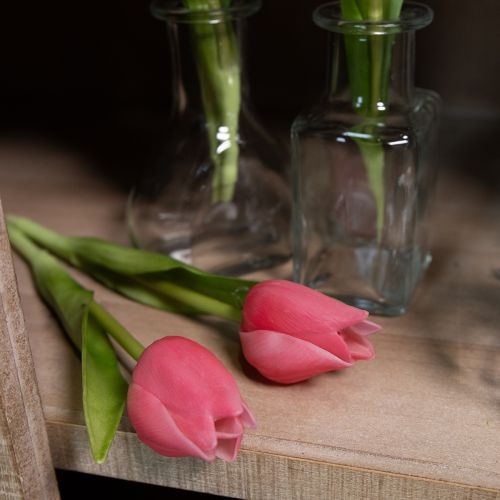 Artikel Naturgetreue künstliche Tulpenblumen 21cm Rosa 6er-Set für dekorative Tischvasen