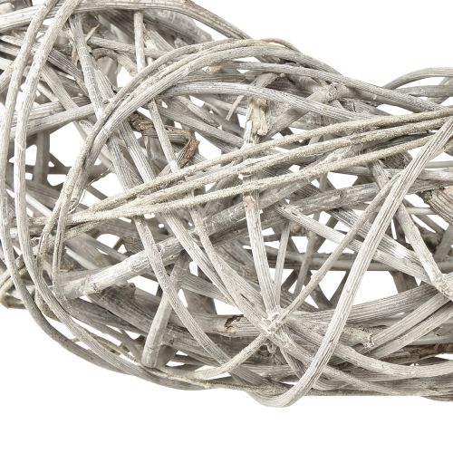Artikel Dekokranz Rattan Natur Weiß Ø30cm H9,5cm vielseitig einsetzbar