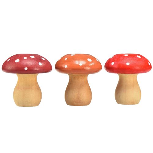 Artikel Holzpilze Deko Pilze Holz Fliegenpilze Rot Orange 5cm 9 St