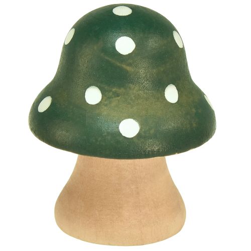 Artikel Holzpilze Deko Pilze Holz Mini Fliegenpilze Mint Grün 4cm 12 St