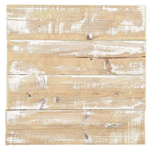 Artikel Holztablett Holz Deko Vintage Braun Weiß 24x24cm