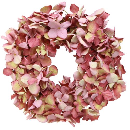 Floristik21 Hortensienkranz Künstlich in Mauve-Rosa Ø30cm - Edle Dekoration für Events & Zuhause