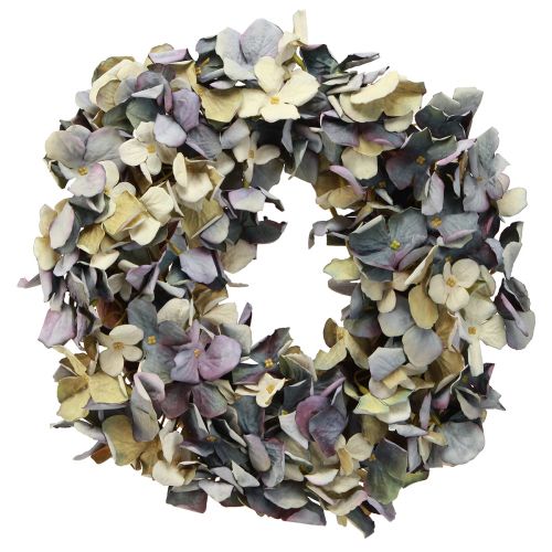 Floristik21 Hortensienkranz Deko Kunstblumen Blau Ø30cm - Elegante Türkranz, Wanddeko, Tischschmuck