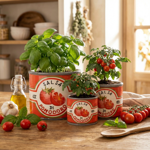 Artikel Keramik Pflanzgefäße Tomatendesign Set, 3 Größen, Dekorative Übertopfe, Rot für Küche und Wohnzimmer