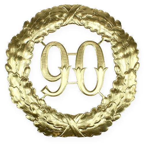 Artikel Jubiläumszahl 90 in Gold Ø40cm