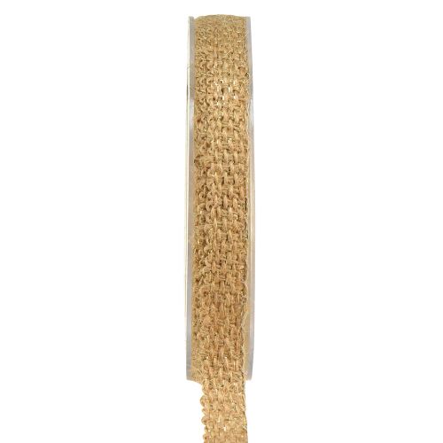 Floristik21 Juteband Rustikales Dekoband Jute Natur Gold 12mm 10m