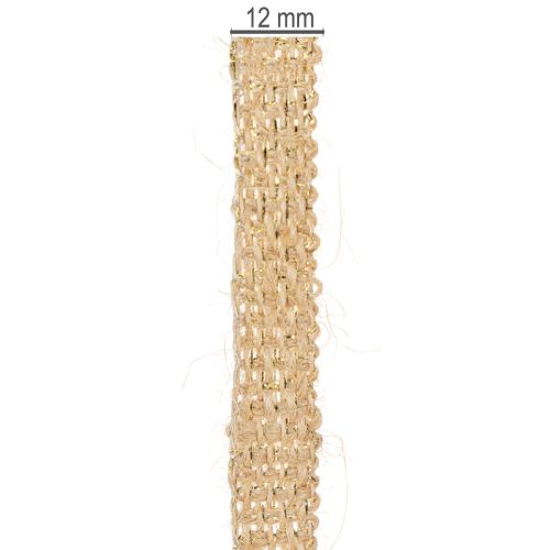 Artikel Juteband Rustikales Dekoband Jute Natur Gold 12mm 10m