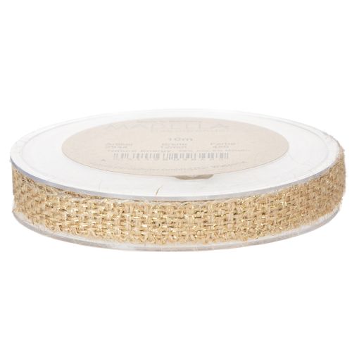Artikel Juteband Rustikales Dekoband Jute Natur Gold 12mm 10m