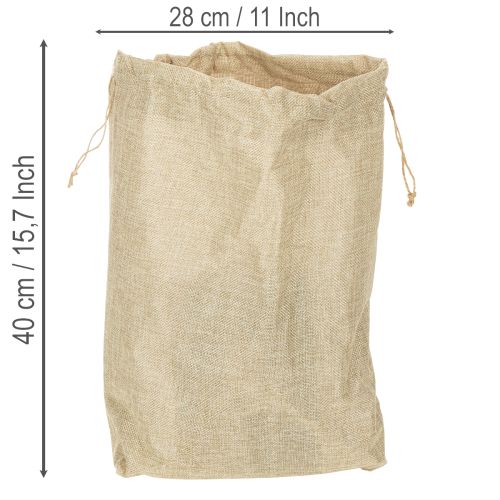 Jutetasche 28×10cm H40cm | Floristik21.de