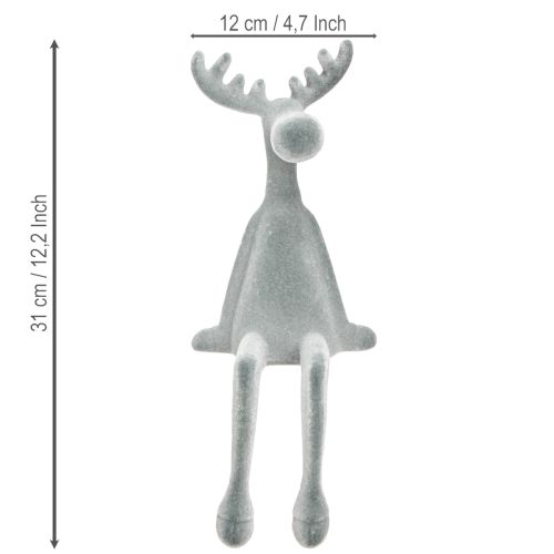 Kantenhocker Elch GR Dekoration Weihnachten Regal Tisch H31cm 3er Set | Floristik21.de