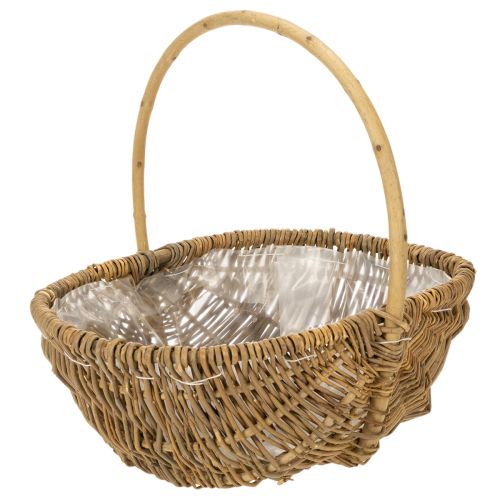 Kartoffelkorb 43/33/23cm mit Folie Natur Set von 3St