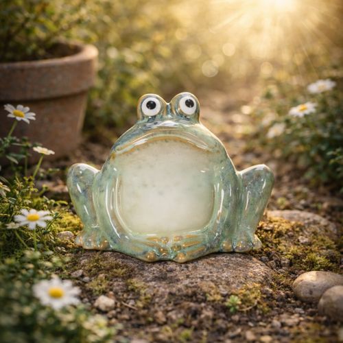 Artikel Keramik Frosch Figur 13cm Deko Tier Charmant Geschenkidee Hochwertig