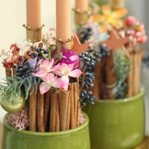 Artikel Kerzenhalter Krone Golden, Stabkerzenhalter Metall 4 St