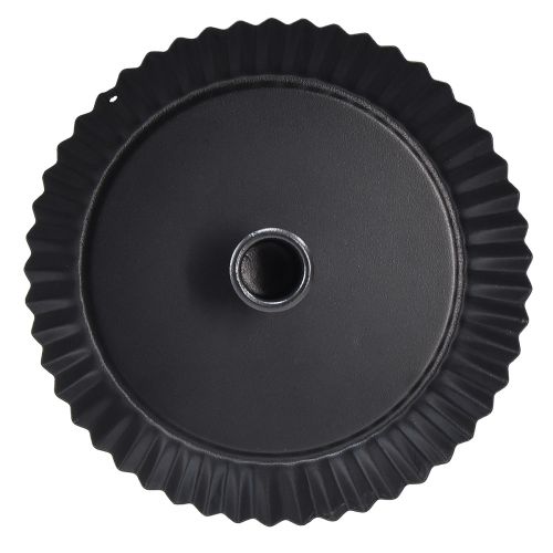 Artikel Origineller Kerzenhalter aus Metall in Kuchenform – Schwarz, Ø 18 cm – Stilvolle Tischdeko – 4St