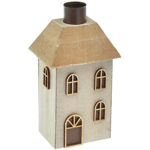 Floristik21 Kerzenhalter Weihnachten Haus Für Stabkerzen 14,5cm 2St