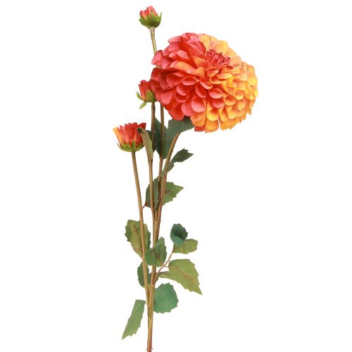 Artikel Künstliche Dahlien Blumen Orange Rot Deko Ø10cm L80cm 2er-Set