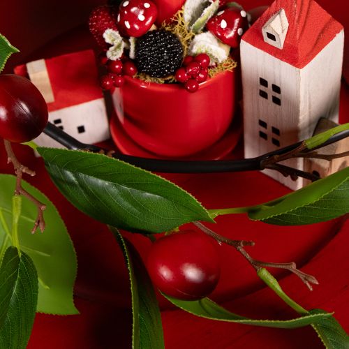 Floristik21 Kunststoff Girlande mit Kirschen 160cm Dekoration Innenräume