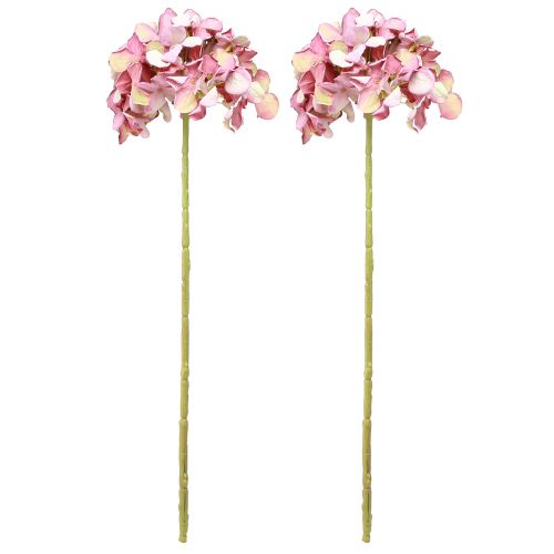 Artikel Künstliche Hortensie Groß Rosa Mauve Ø15cm L58cm Deko Blumenstrauß 2er-Set