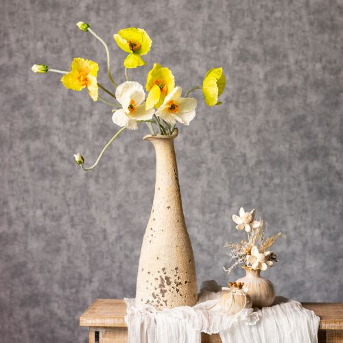 Artikel Künstliche Mohnblumen 95 cm Gelb für Wohn- und Bürodekoration