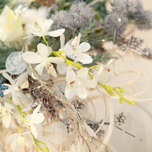 Artikel Künstliche Orchideen Weiß 2 Stk Dekozweig Ø3,5-5cm L38cm