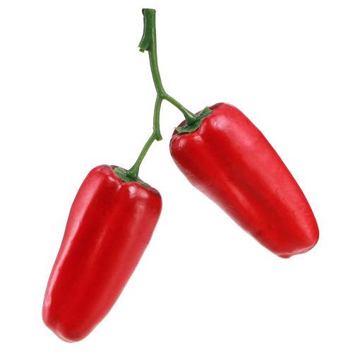 Floristik21 Künstliche Peperoni Rot Gemüse Deko Ø3,5cm L8cm 2 St