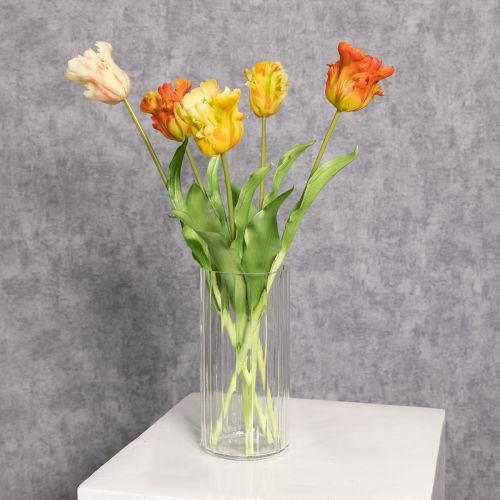 Artikel Künstliche Tulpen Orange 53cm für elegante Tisch- und Wohnraumdekorationen