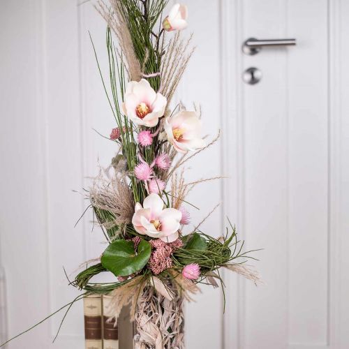 Künstliche Magnolienzweige Rosa Kunstblumen H40cm 4St im Bund