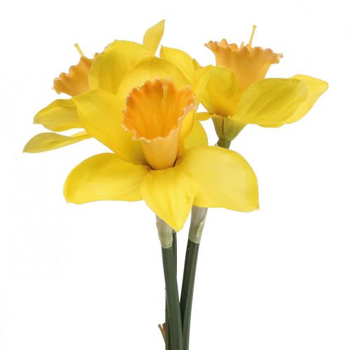 Künstliche Narzissen Seidenblumen Gelb Osterglocken 40cm 3St