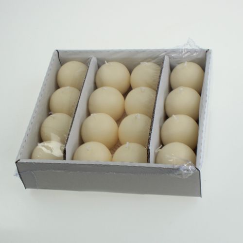 Floristik21 Kugelkerzen 60mm Creme 16 St