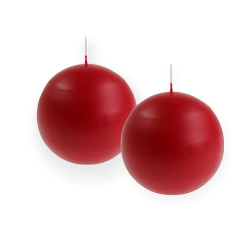 Floristik21 Kugelkerzen 60mm Rot 16 St