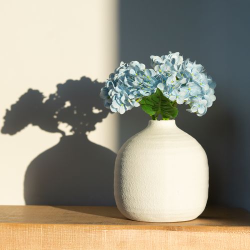 Artikel Kunstblume Hortensie Blau 34cm naturgetreu 3er Set für Dekoration
