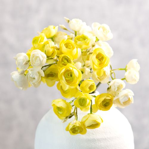 Artikel Kunstblume Ranunkelstrauß Gelb 32cm – Frühlingshafte Deko für jedes Ambiente